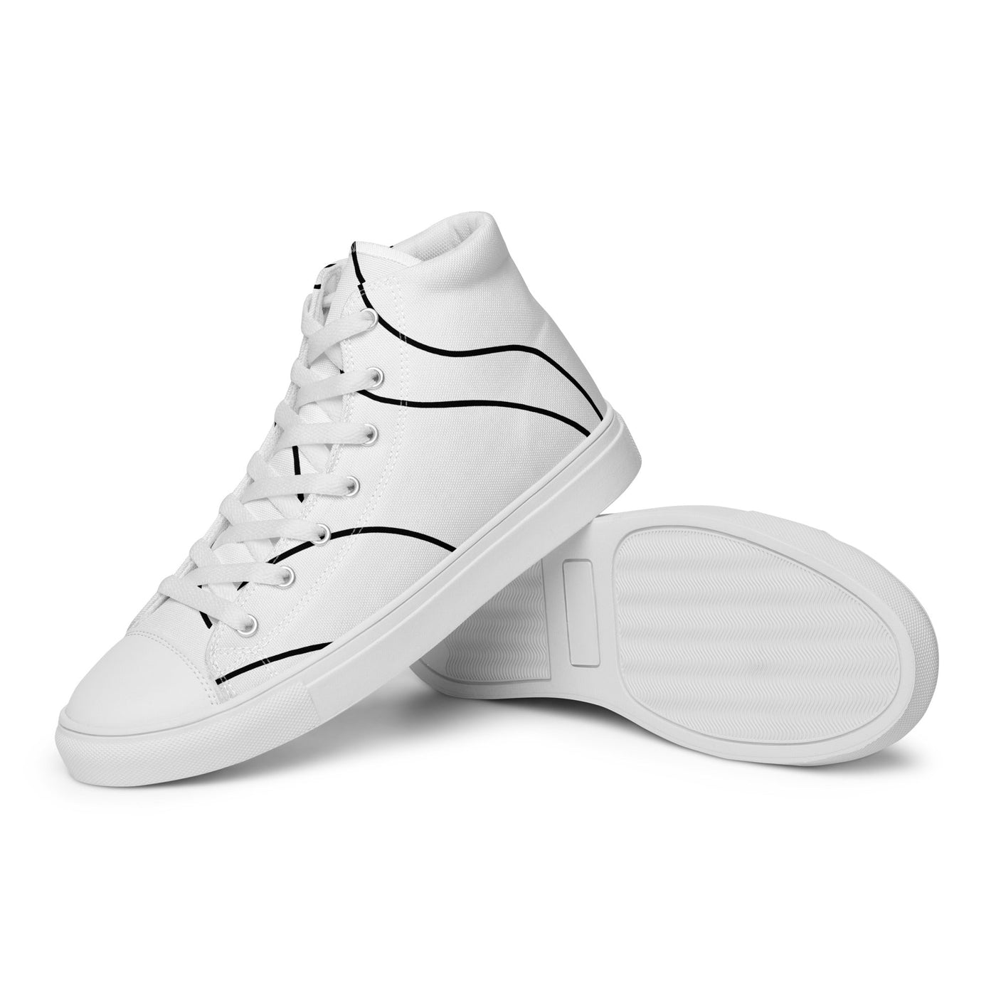 MorteNoir Eclipse High Top Canvas Shoes - Women's Dark Sneakers - MorteNoir