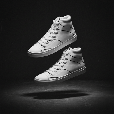 MorteNoir Eclipse High Top Canvas Shoes - Women's Dark Sneakers - MorteNoir