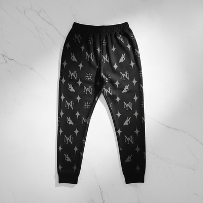 MorteNoir Abyss Fleece Joggers Flat Lay
