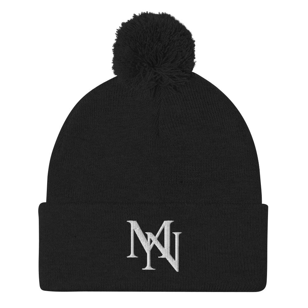 MorteNoir Frost Knit Pom - Pom Beanie - Winter Headwear - MorteNoir