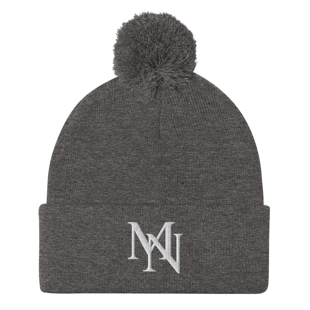 MorteNoir Frost Knit Pom - Pom Beanie - Winter Headwear - MorteNoir
