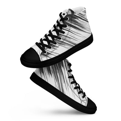 MorteNoir Obsidian Handmade High Top Canvas Shoes - Men's Premium Sneakers - MorteNoir