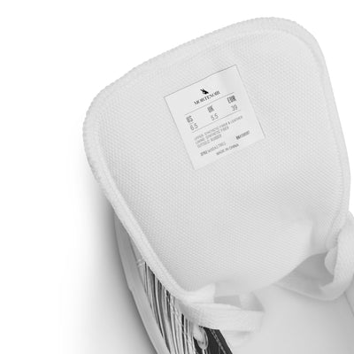 MorteNoir Obsidian Handmade High Top Canvas Shoes - Men's Premium Sneakers - MorteNoir