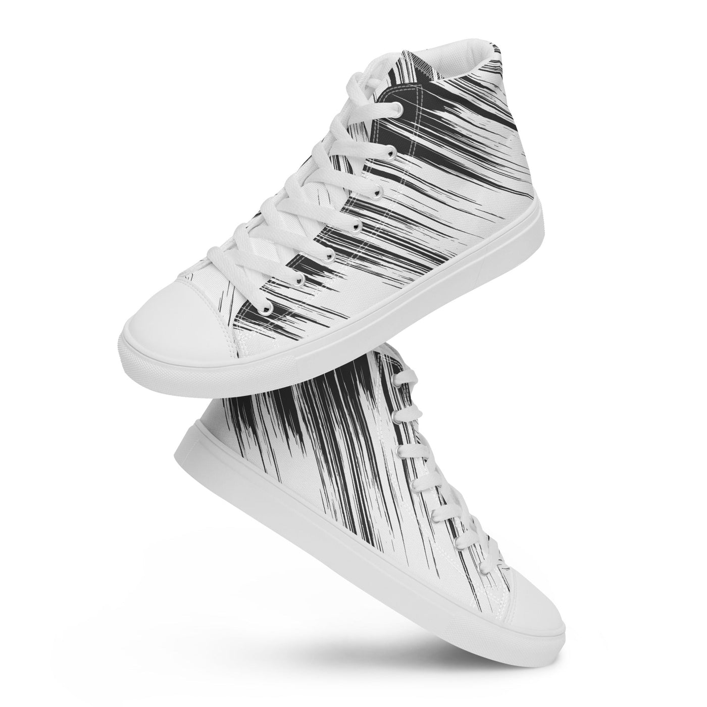 MorteNoir Obsidian Handmade High Top Canvas Shoes - Men's Premium Sneakers - MorteNoir