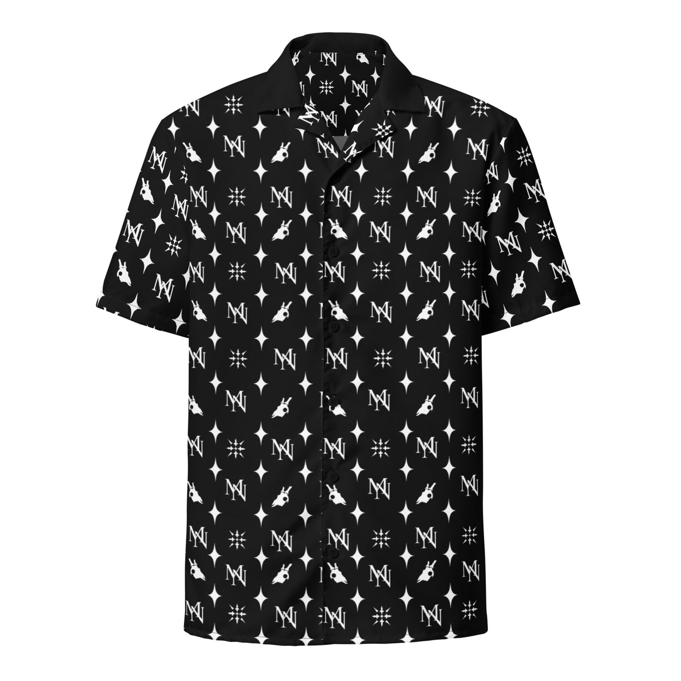 MorteNoir Nocturne Print Button Shirt - All - Over Print Statement - MorteNoir