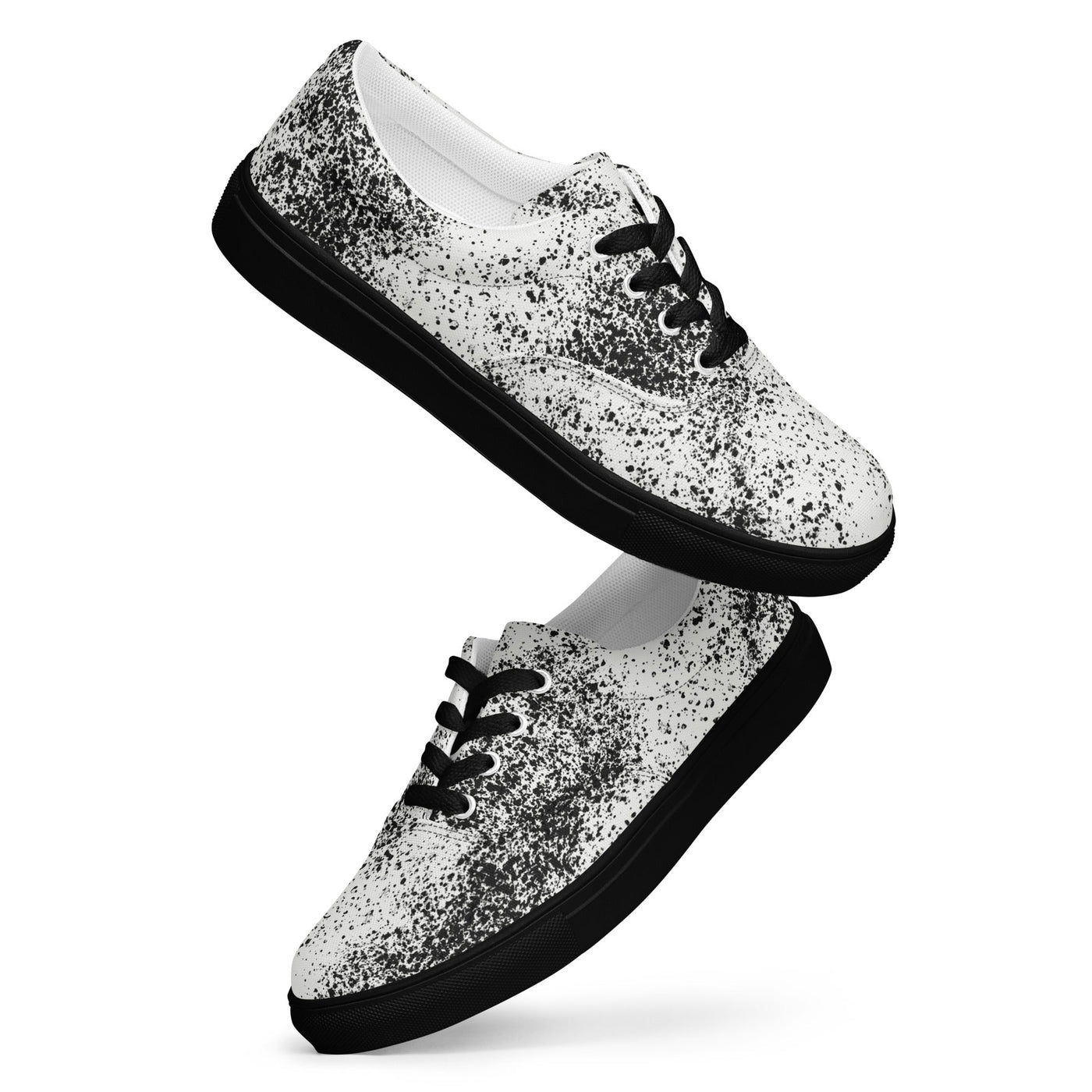 MorteNoir Noir Lace - Up Canvas Shoes - Women's Classic Sneakers - MorteNoir