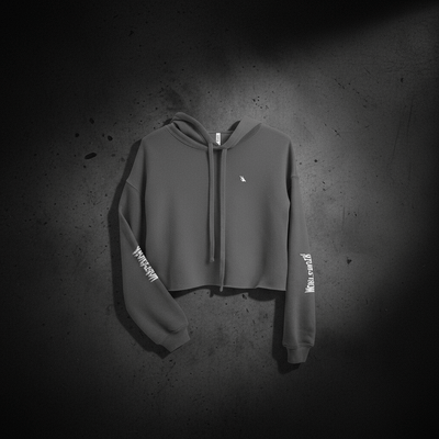 MorteNoir STREET Raven Crop Hoodie - Premium Cotton Streetwear - MorteNoir