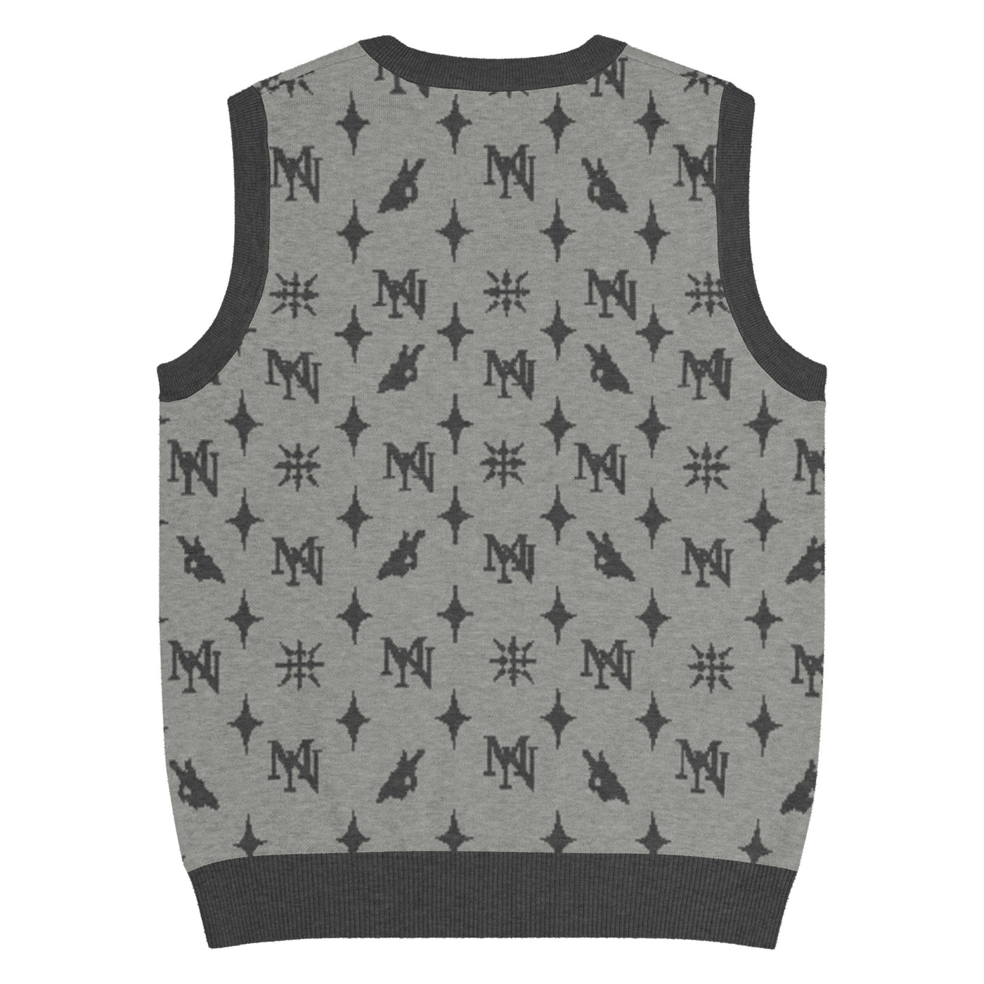 MorteNoir Midnight Knit V - Neck Vest - Dark Streetwear Essential - MorteNoir