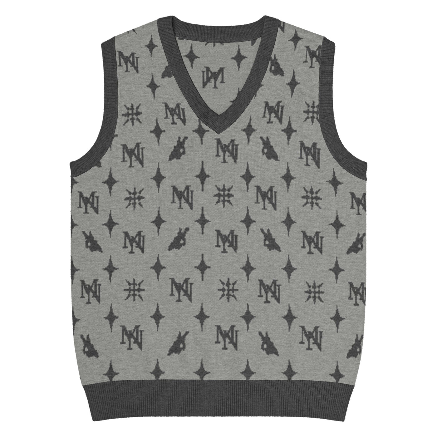 MorteNoir Midnight Knit V - Neck Vest - Dark Streetwear Essential - MorteNoir
