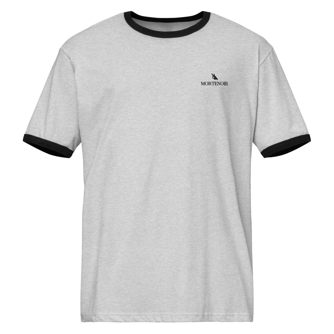 MorteNoir Noir Ringer Tee - Contrast Trim Relaxed Fit T-Shirt - MorteNoir