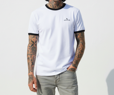 MorteNoir Noir Ringer Tee White Variant - Authentic
