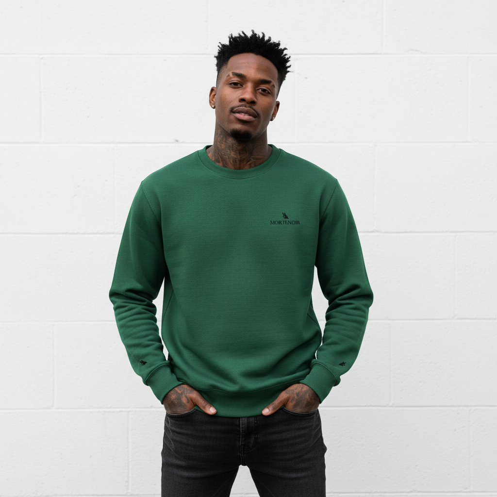 MorteNoir Obsidian Classic Sweatshirt - Black Male Model