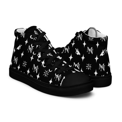 MorteNoir Phantom High Top Canvas Shoes - Women's Sneakers - MorteNoir