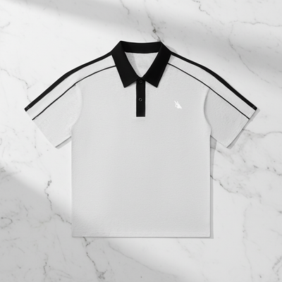 MorteNoir Polo Shirt Front View Flat Lay