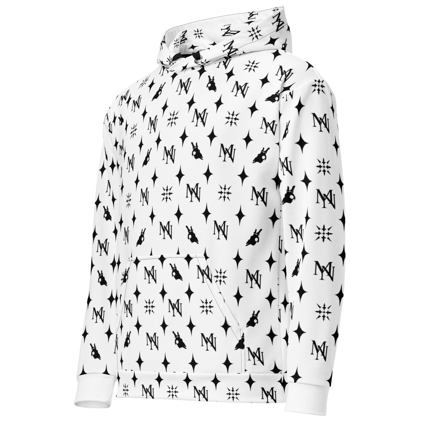 MorteNoir Veil Print Hoodie - Recycled Polyester All - Over Print - MorteNoir