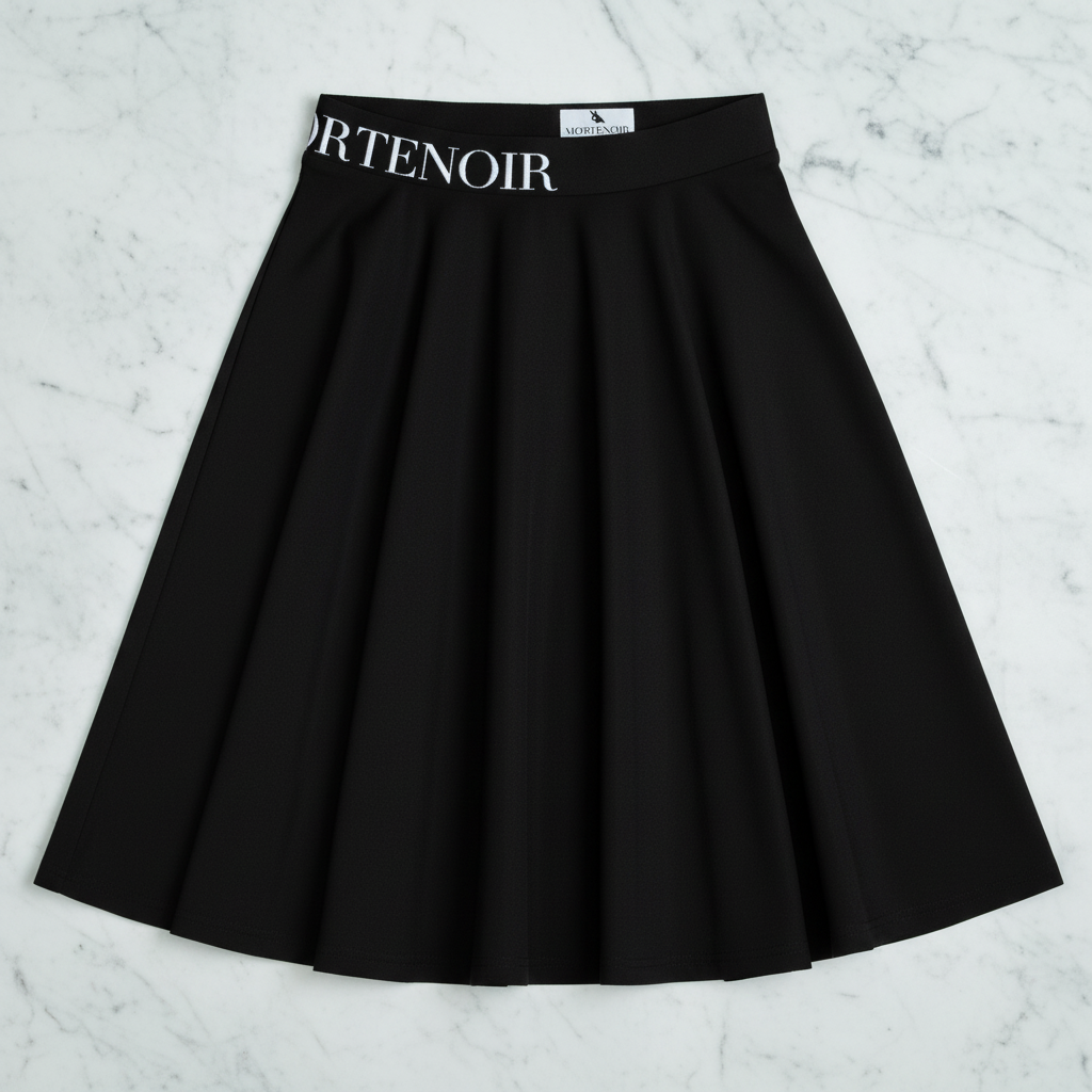 MorteNoir Raven Skater Skirt Flat Lay
