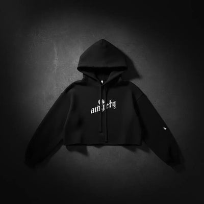 [Anxiety] Crop Hoodie - MorteNoir