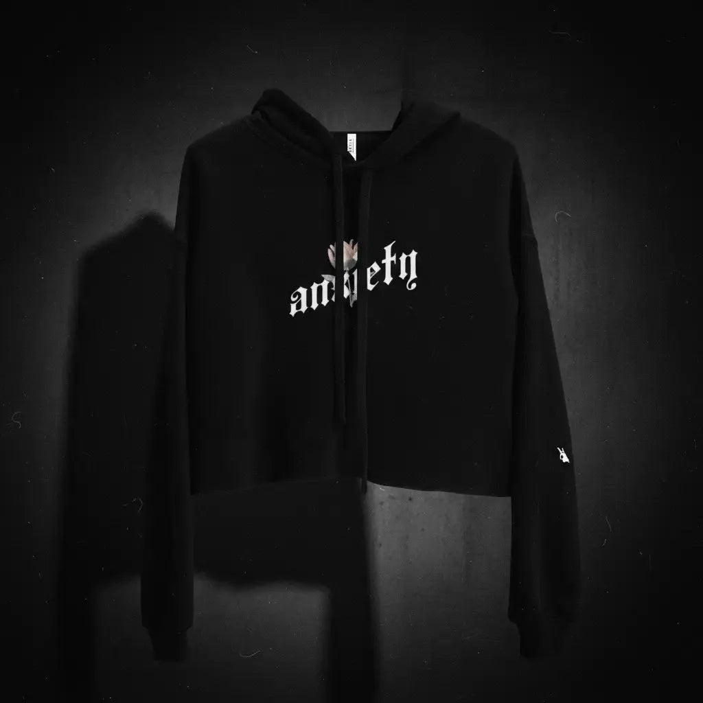 [Anxiety] Crop Hoodie - MorteNoir