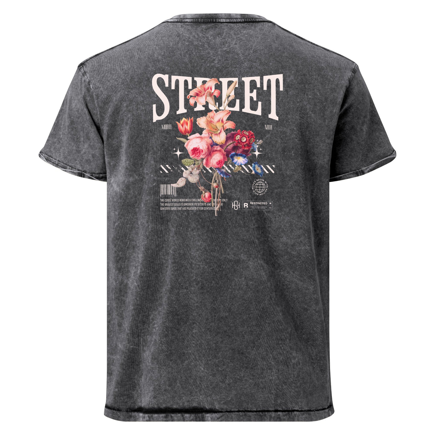 MorteNoir STREET Noir Denim Tee - 100% Cotton Unisex - MorteNoir