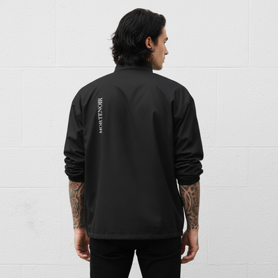 MorteNoir Storm Windbreaker - Male Back View (Adjusted Hair Length)