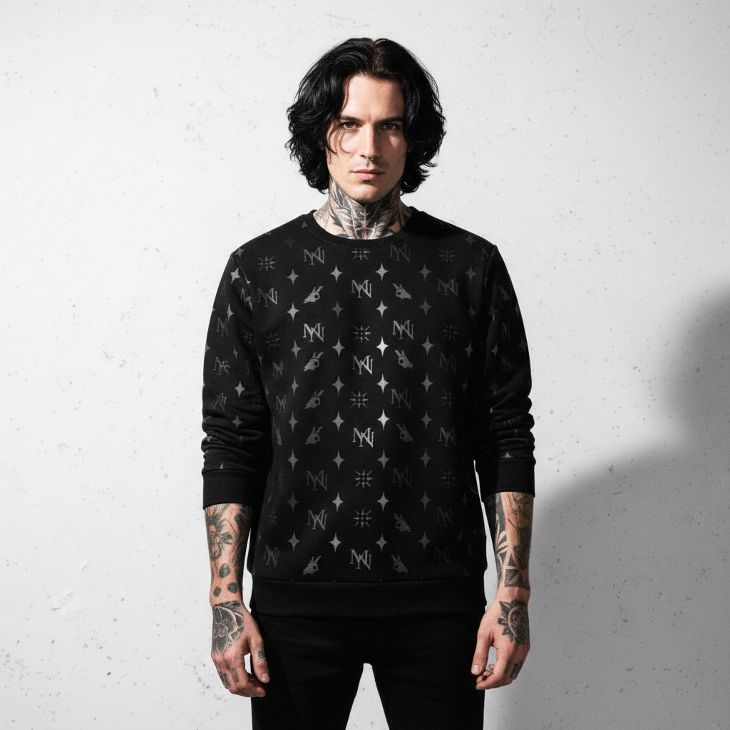 MorteNoir Twilight Sweatshirt - Front Model View