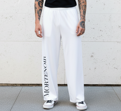 MorteNoir Twilight Wide-Leg Jersey Pants Full Length Model Shot