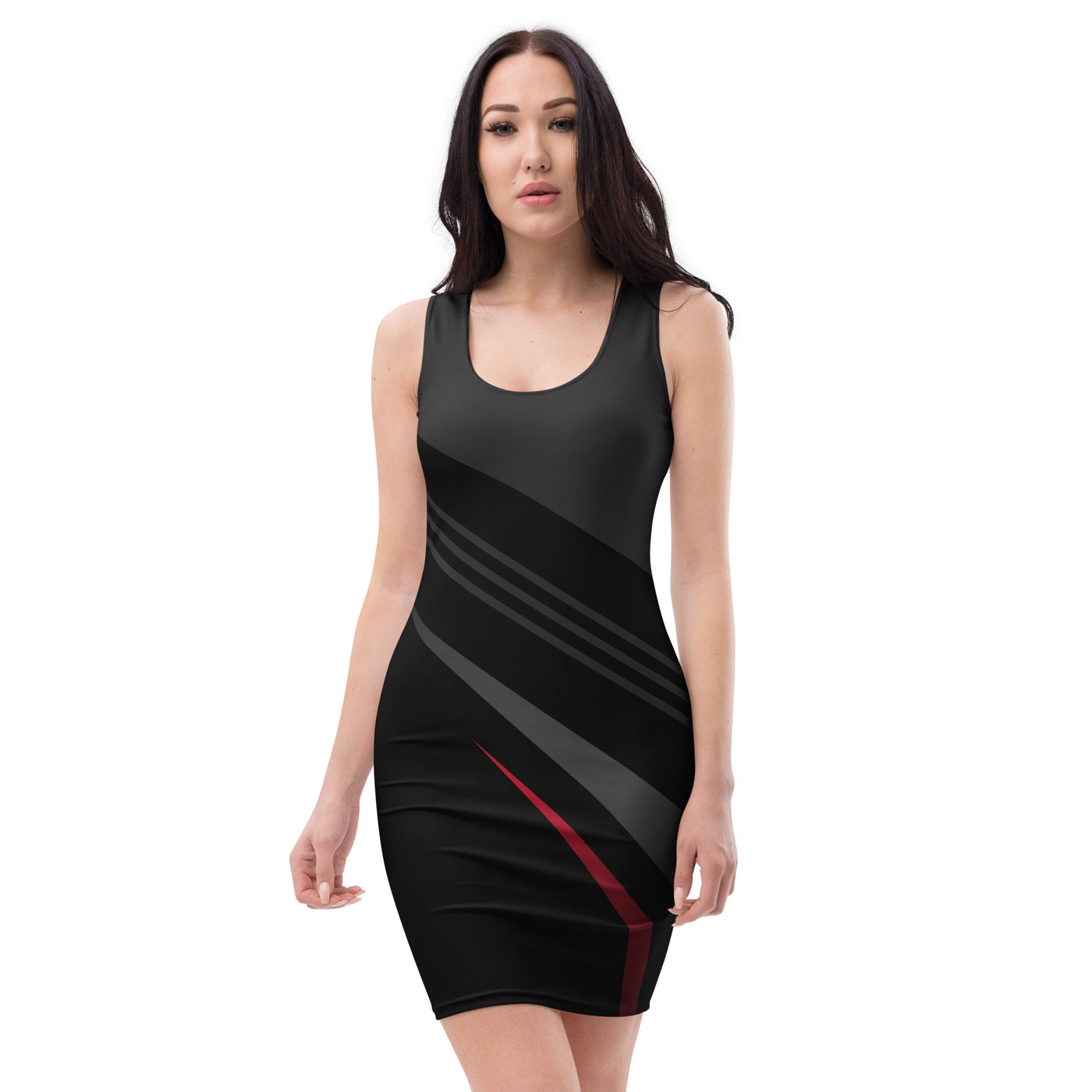 MorteNoir Siren Bodycon Dress - All - Over Print Statement Dress - MorteNoir