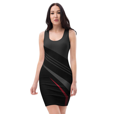 MorteNoir Siren Bodycon Dress - All - Over Print Statement Dress - MorteNoir