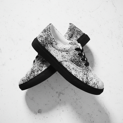 Noir Lace-Up Shoes Flat Lay