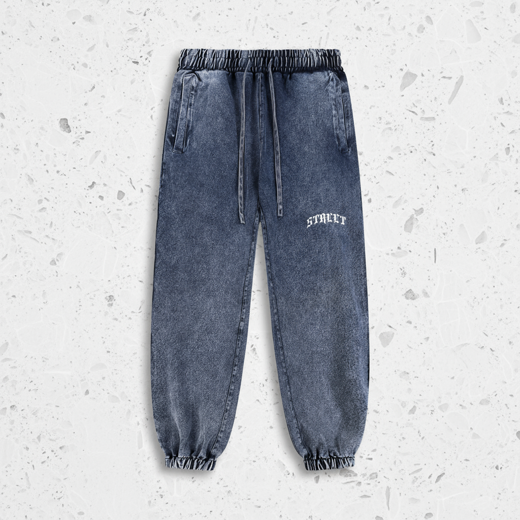 Realistic Flat Lay Mockup 2 - Snow Wash Jogged Sweatpants