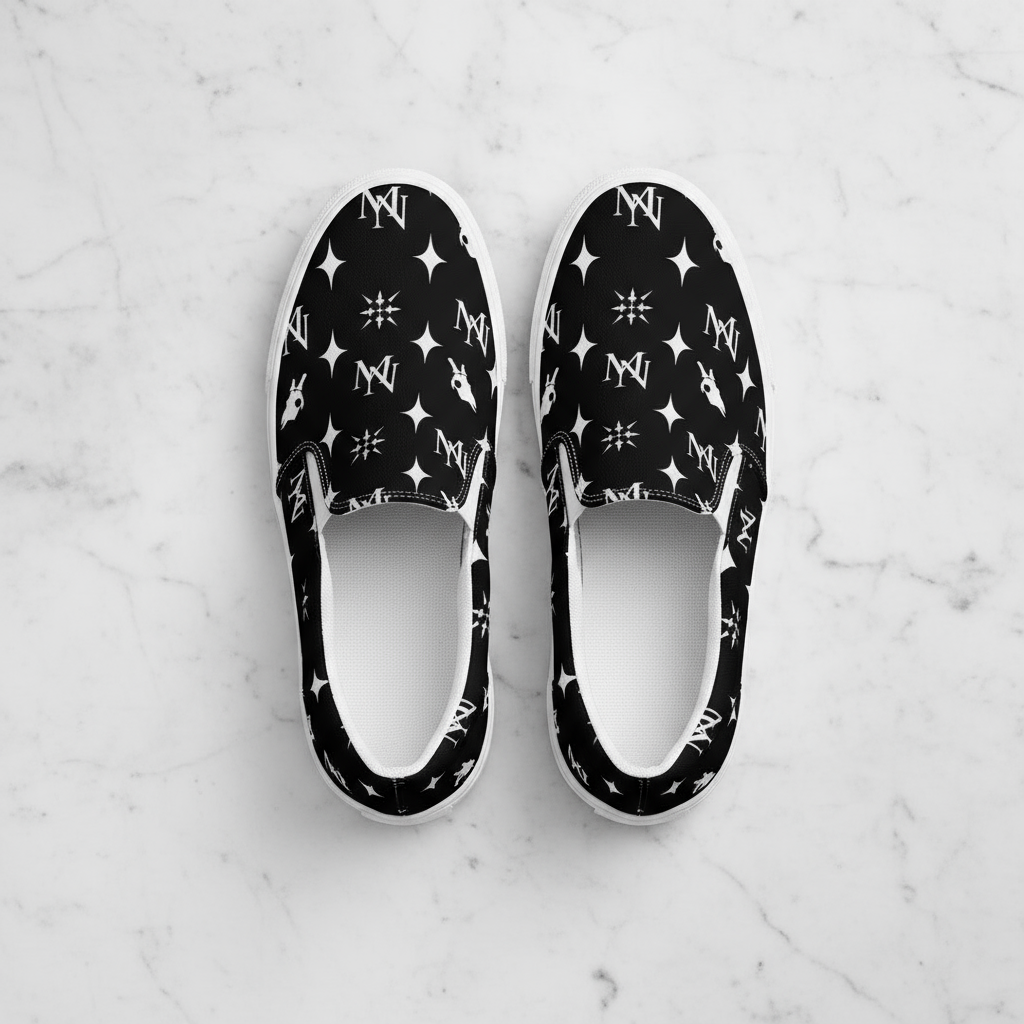 Shadow Slip-Ons Flat Lay