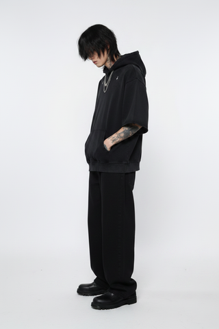 Triptych Cross Mineral Wash Hoodie Hoodies & Jackets By MorteNoir