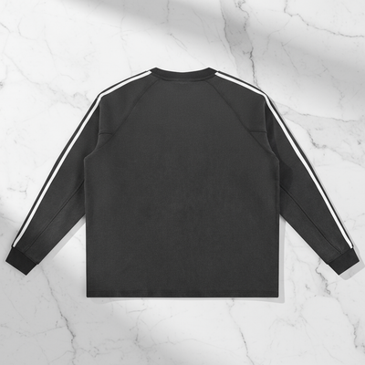 Snow Washed Contrast Tape Sweatshirt Back View