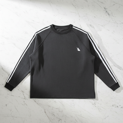 Snow Washed Contrast Tape Sweatshirt Front View