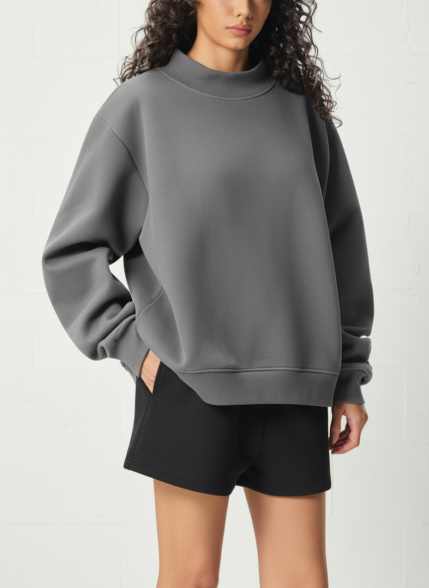 Solid gray sweatshirt - front view