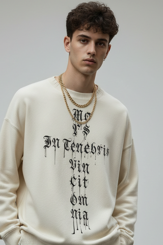 Tenebris Latin Motto Sweatshirt Sweatshirts & Crewnecks By MorteNoir