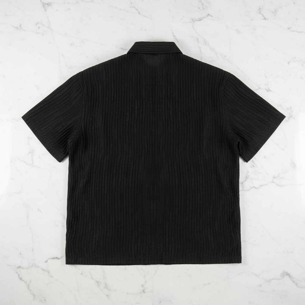 Tencel Jacquard Shirt - Back Flat Lay