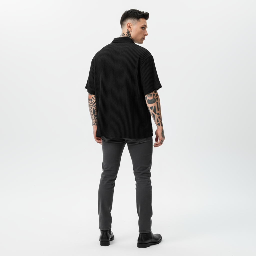 Tencel Jacquard Shirt - Back View