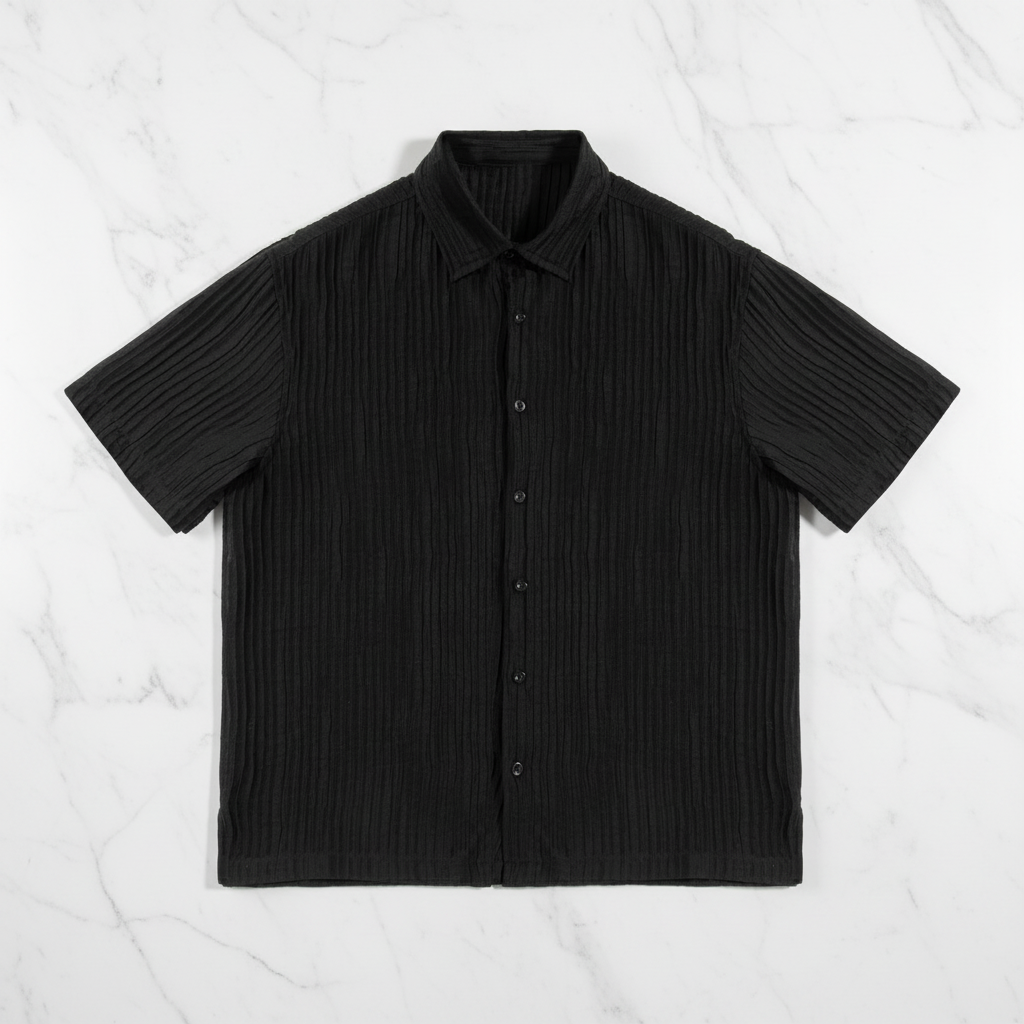 Tencel Jacquard Shirt - Flat Lay