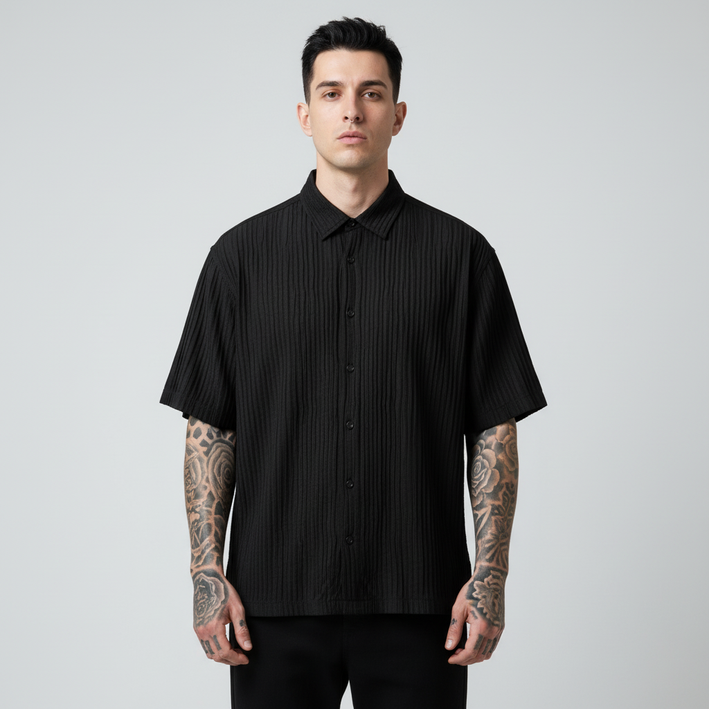 Tencel Jacquard Shirt - Front View