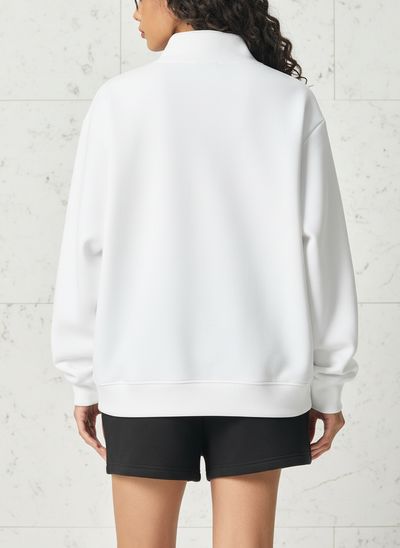 White sweatshirt - back view